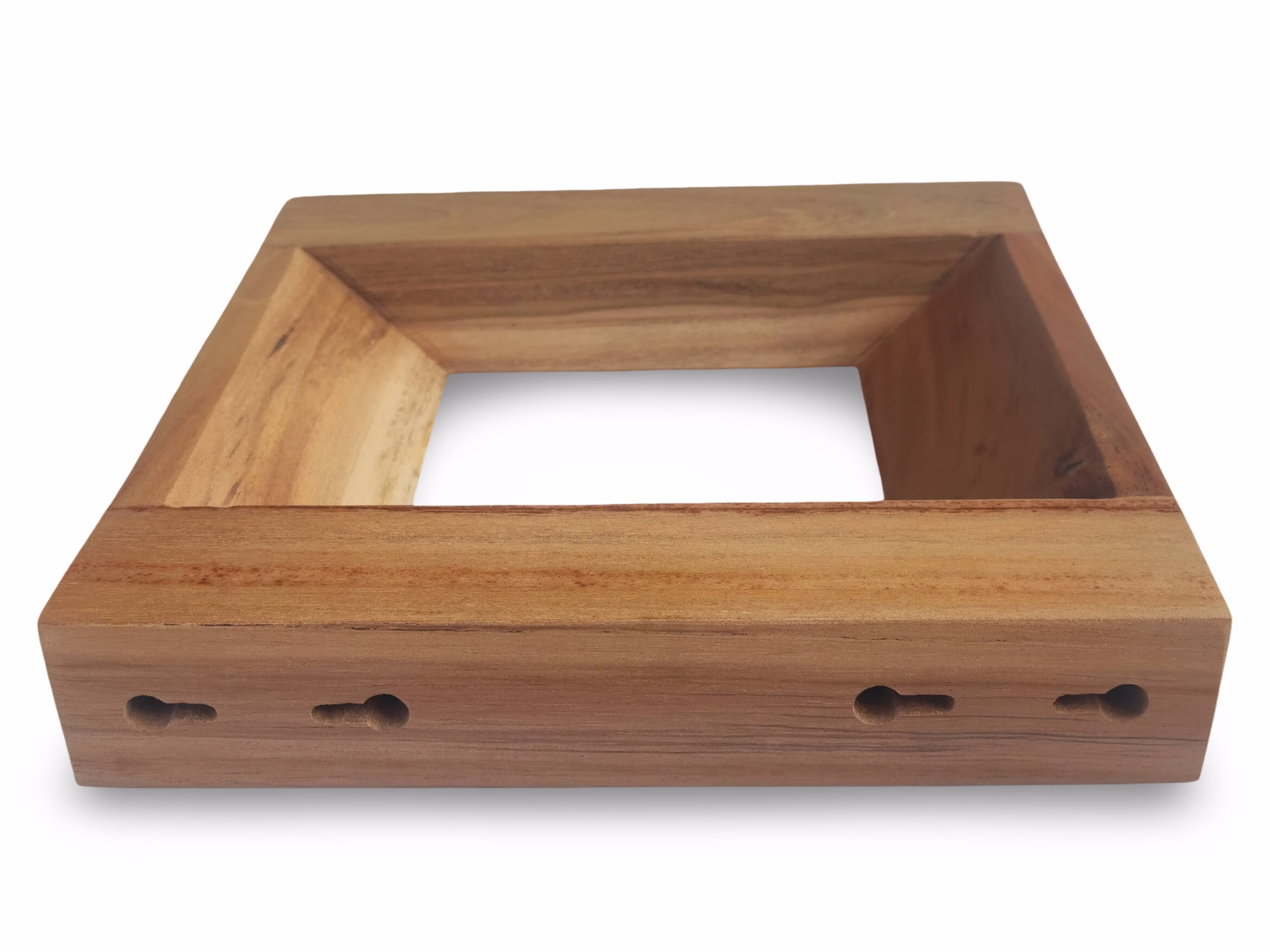 Teakline S Boekenplank. Liggende en niet-gemonteerde weergave.